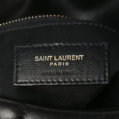 Saint Laurent Lambskin Quilted Small Loulou Puffer Monogram Chain Satchel Black 5 of 9