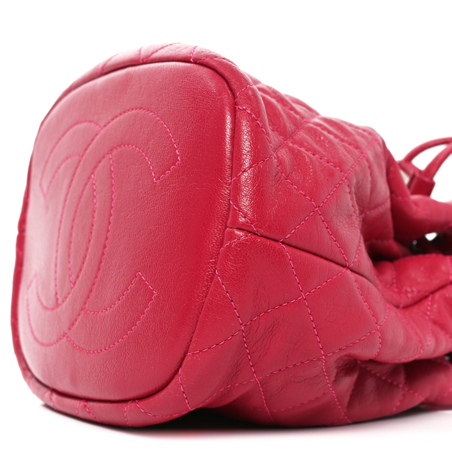 Chanel Lambskin Quilted CC Chain Bucket Bag Pink 10 of 10