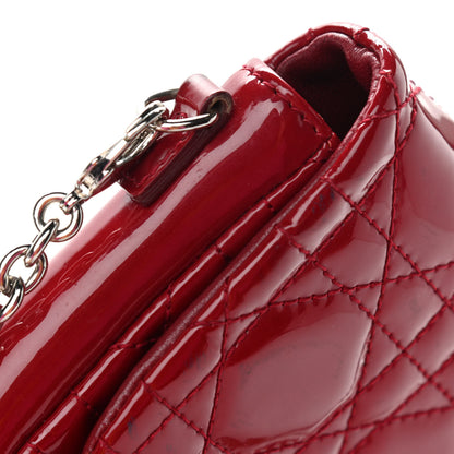 Christian Dior Patent Cannage New Lock Pouch Red 12 of 15