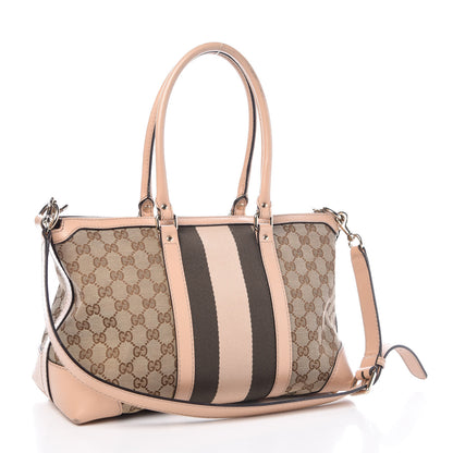 Gucci Monogram Vintage Web Medium Top Handle Bag Beige 4 of 16