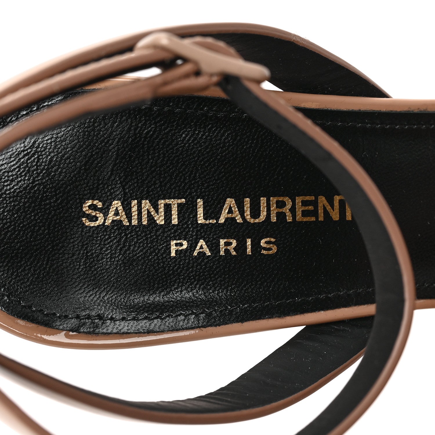 Saint Laurent Vitello Vernice Tribute 105 Sandals Soft Nude 37 / 36 9 of 10