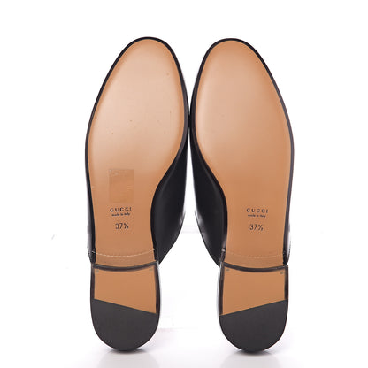 Gucci Calfskin Flower Embroidered Womens Princetown Slippers 37.5 Black 5 of 9