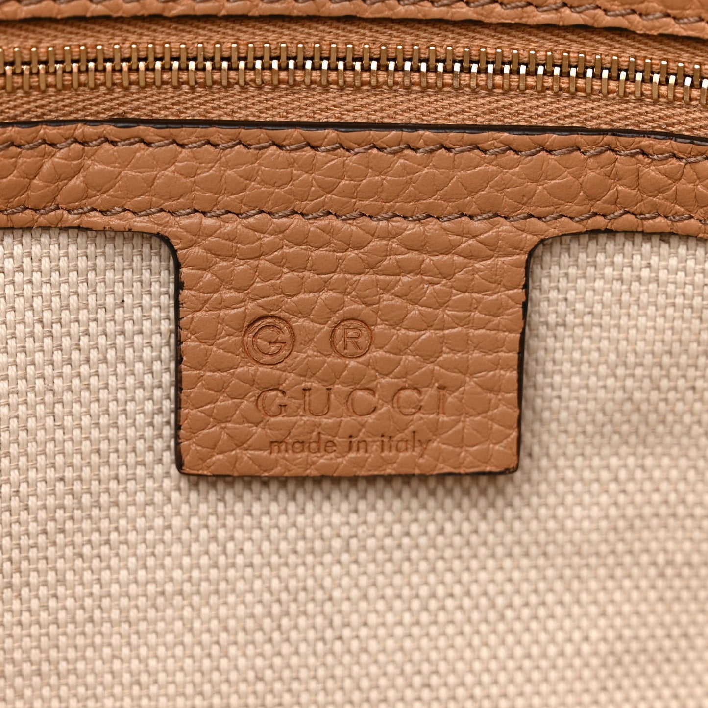 Pebbled Calfskin Medium Soho Chain Shoulder Bag Camelia