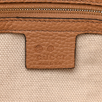 Gucci Pebbled Calfskin Medium Soho Chain Shoulder Bag Camelia 6 of 11