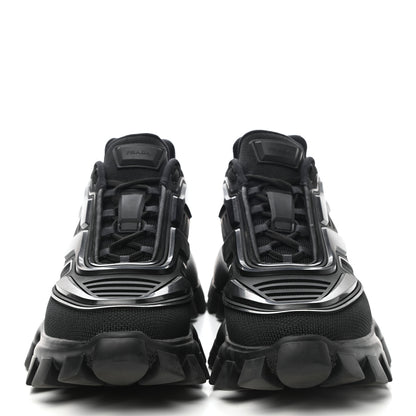 Prada Rubber Knit Fabric Mens Cloudbust Thunder Sneakers 8 Black 2 of 10
