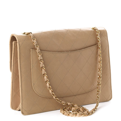 Chanel Lambskin Quilted Maxi Single Flap Beige 3 of 15