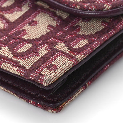 Christian Dior Oblique Saddle Card Holder Bordeaux 8 of 8