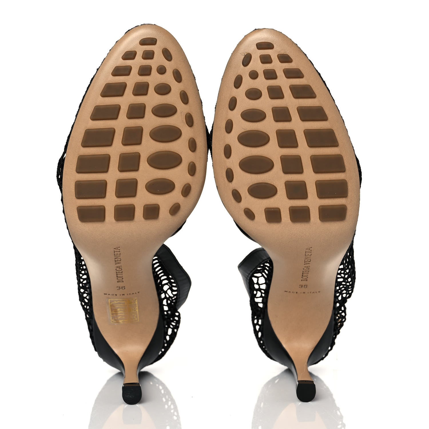 Bottega Veneta Mesh Nappa Chunky Chain Sandals 36 Black 5 of 9