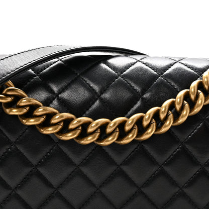 Chanel Lambskin Quilted Medium Boy Flap Black 8 of 10