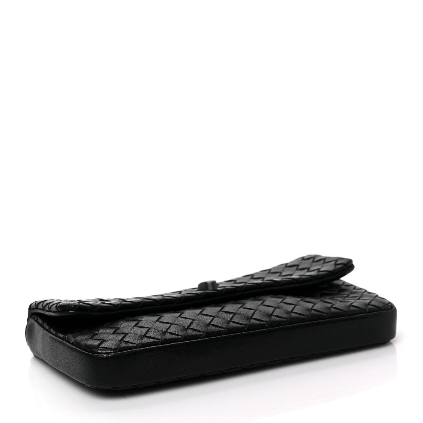 Nappa Intrecciato Turnlock Pouch Black