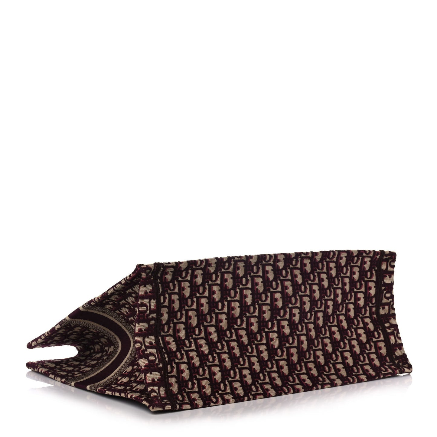 Oblique Large Book Tote Burgundy Multicolor