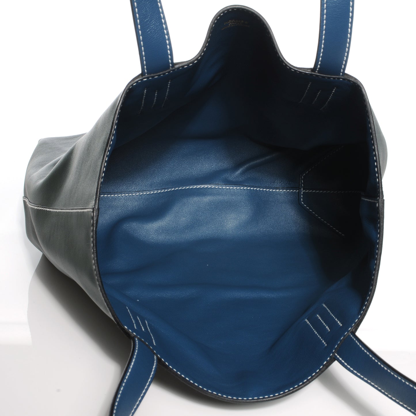 Sikkim Double Sens PM Reversible Bag Vert Fonce and Bleu Thalassa