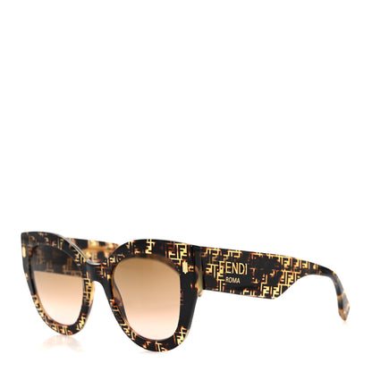 Fendi Acetate Fendi Roma Cat Eye Sunglasses FF 0435/S Havana 1 of 8