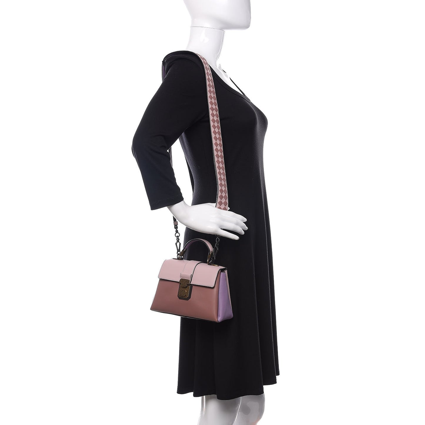 Nappa Multicolor Mini Piazza Bag Deco Rose Quartz Wisteria