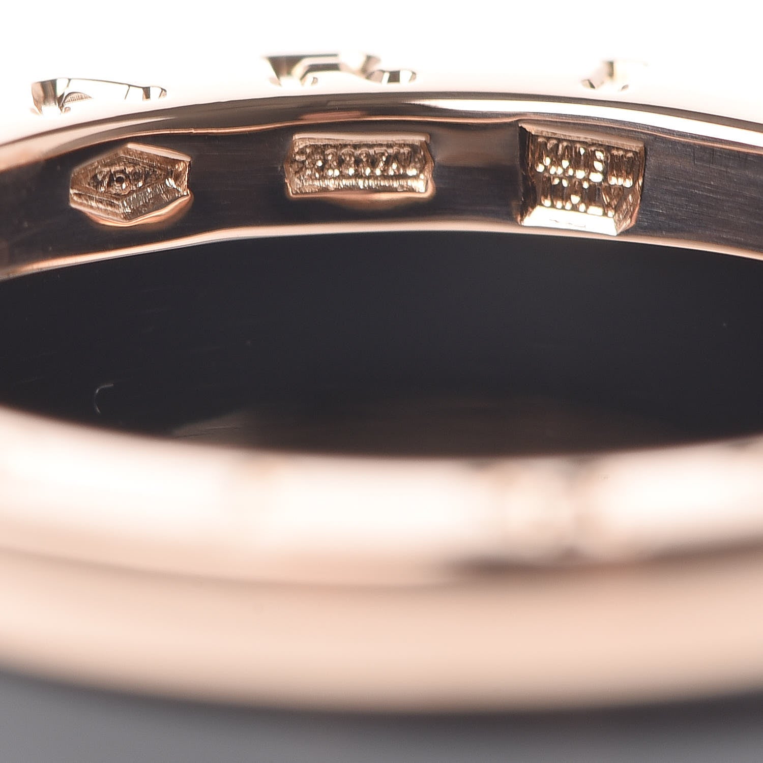 Bulgari 18K Rose Gold Black Ceramic B.Zero1 Four-Band Ring 51 5.75 6 of 7