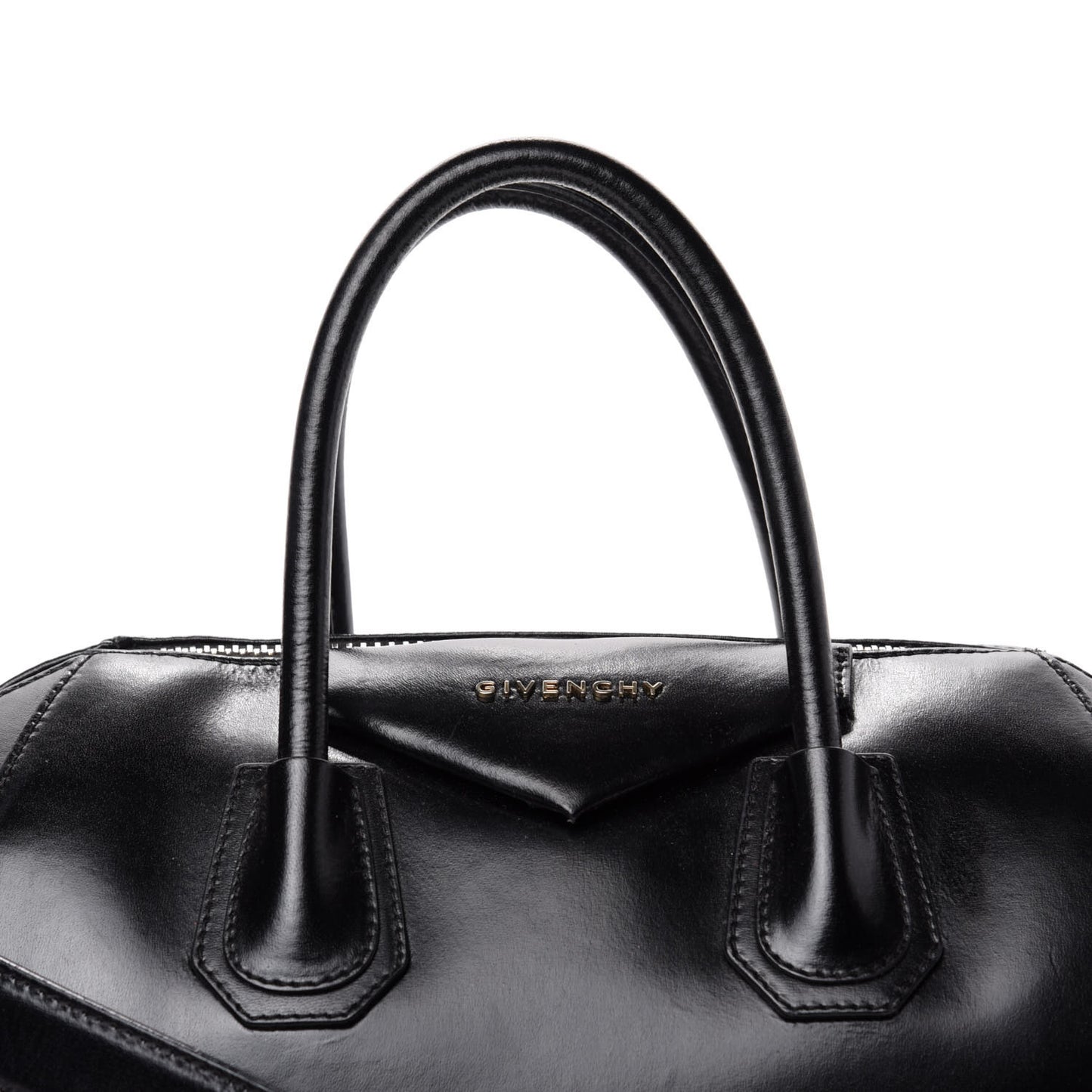 Shiny Lord Calfskin Medium Antigona Black