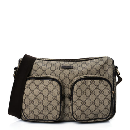 Gucci GG Plus Monogram Front Pocket Messenger Dark Brown 1 of 11