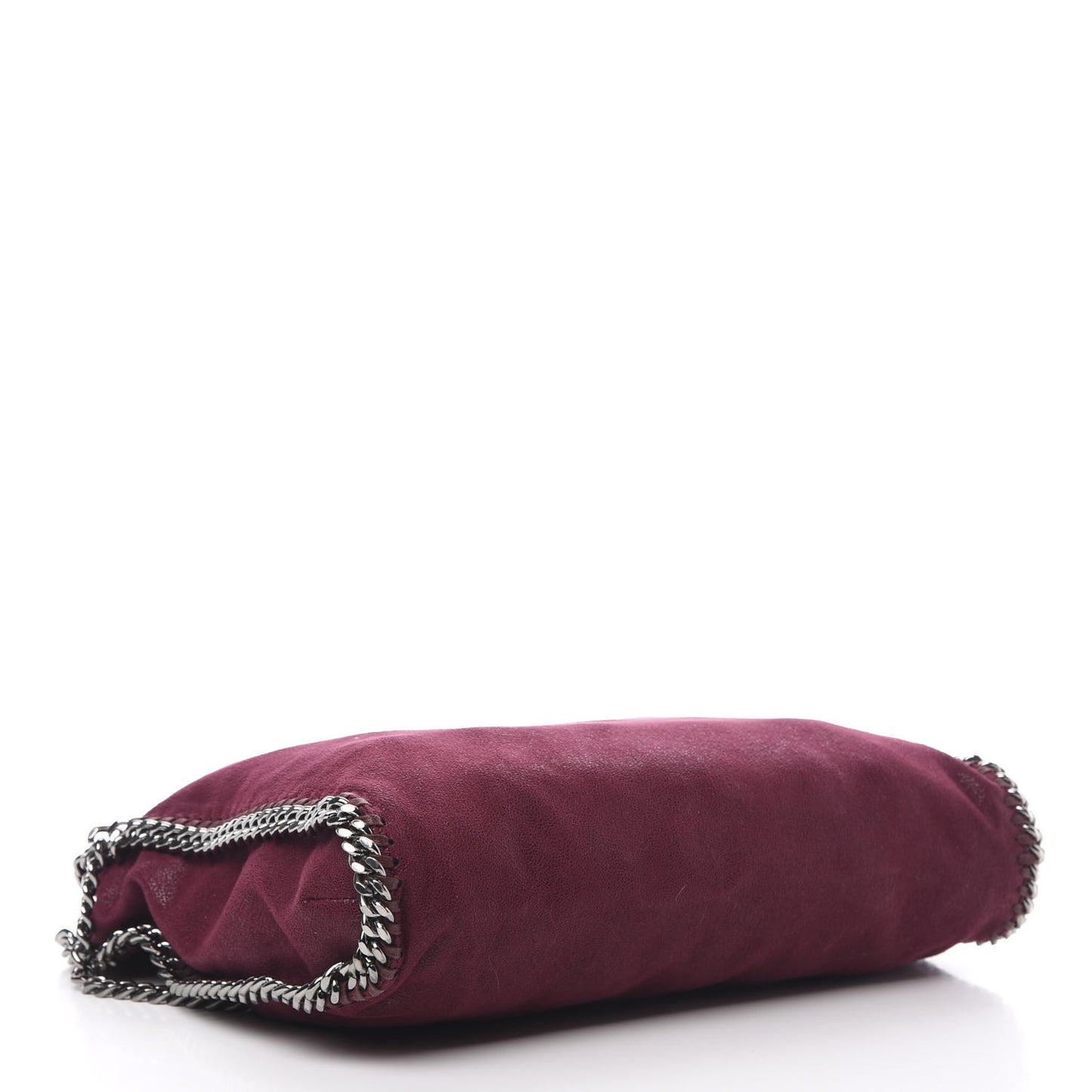 Shaggy Deer Falabella Fold Over Tote Burgundy