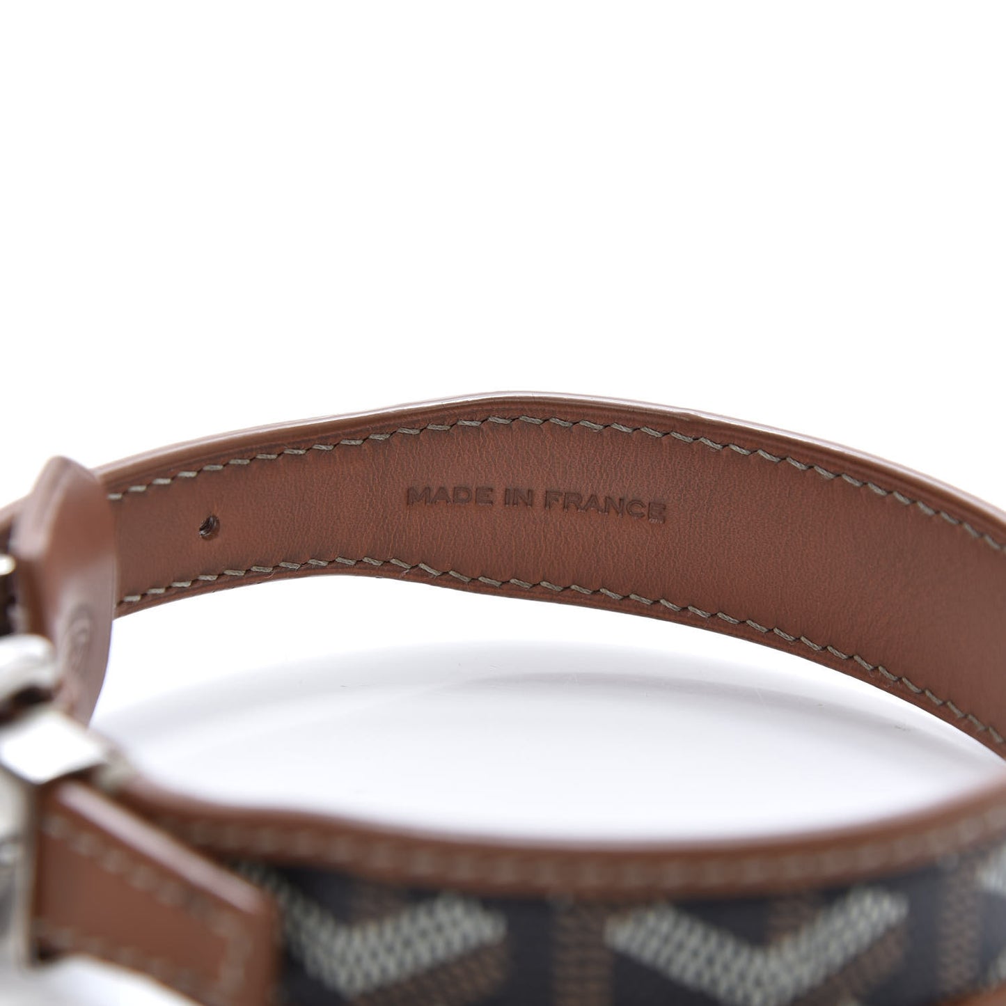 Goyardine Dog Collar Black Gold