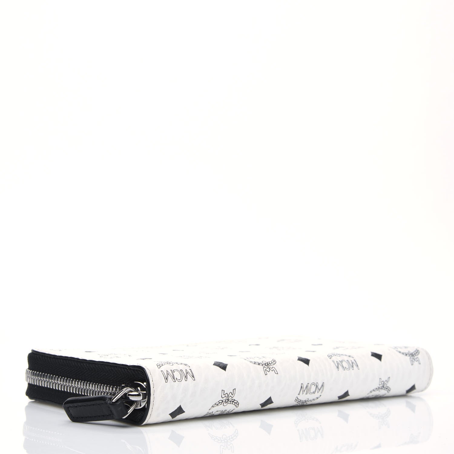 MCM Visetos Large Zip Around Wallet White 4 of 4