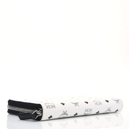 MCM Visetos Large Zip Around Wallet White 4 of 4