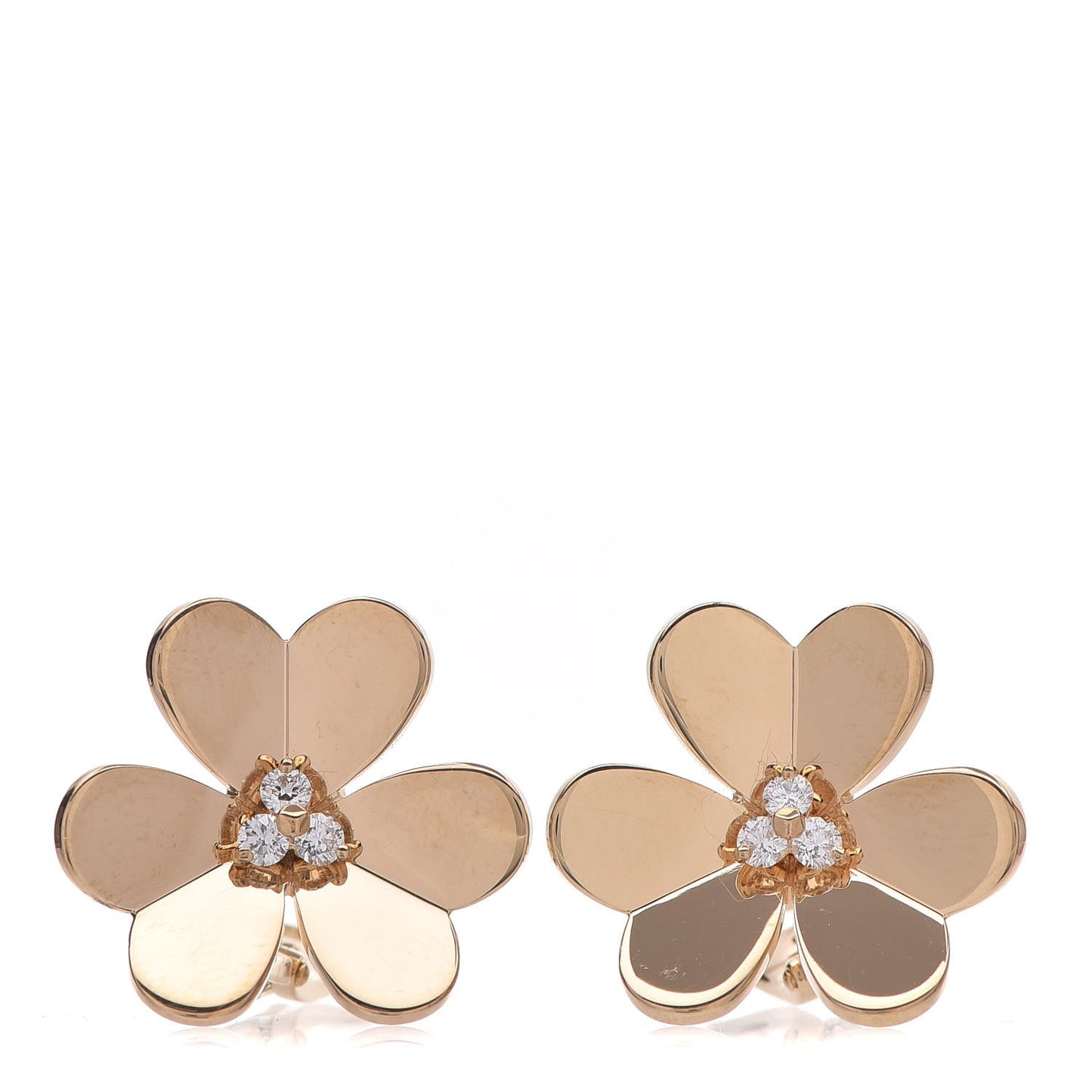 18K Yellow Gold Diamond Large Frivole Earrings