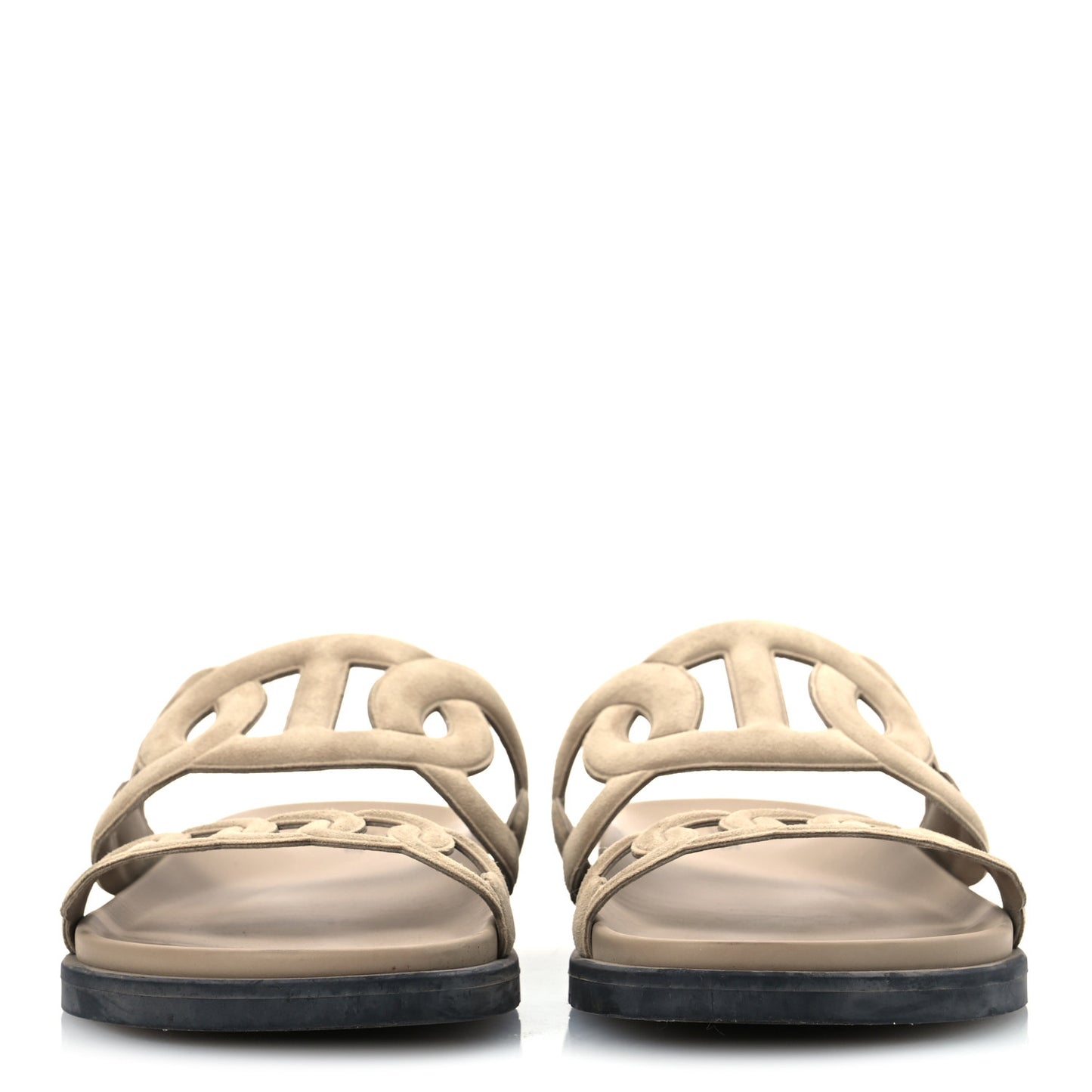 Suede Goatskin Extra Sandals 39 Beige Argile
