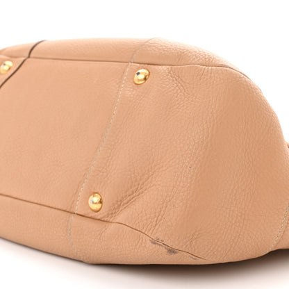 Prada Vitello Daino Pushlock Tote Sughero 9 of 16