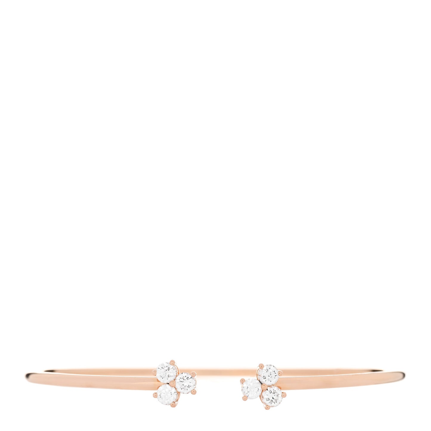 18K Rose Gold Diamond Aria Wire Bracelet