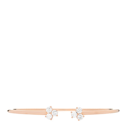Tiffany 18K Rose Gold Diamond Aria Wire Bracelet 1 of 4
