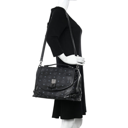 MCM Visetos Medium Satchel Black 2 of 12