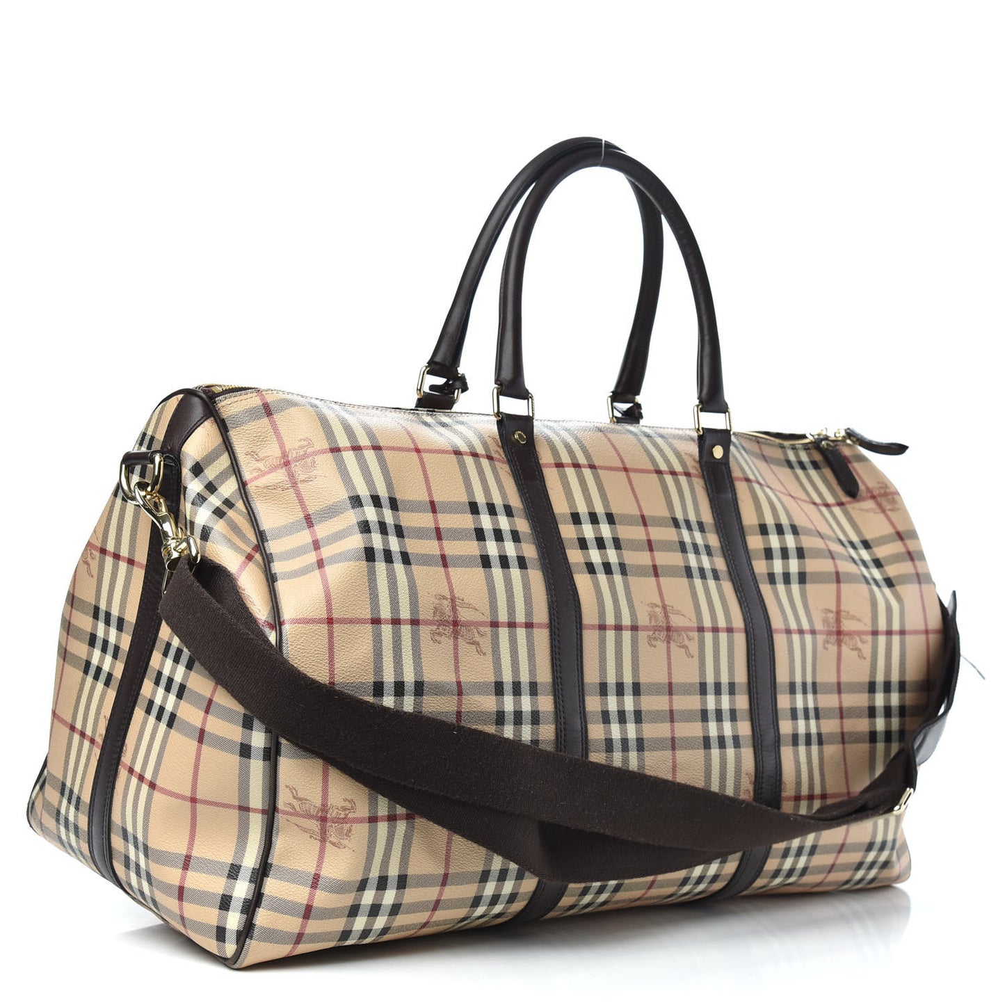 Haymarket Check Duffle Bag Dark Brown