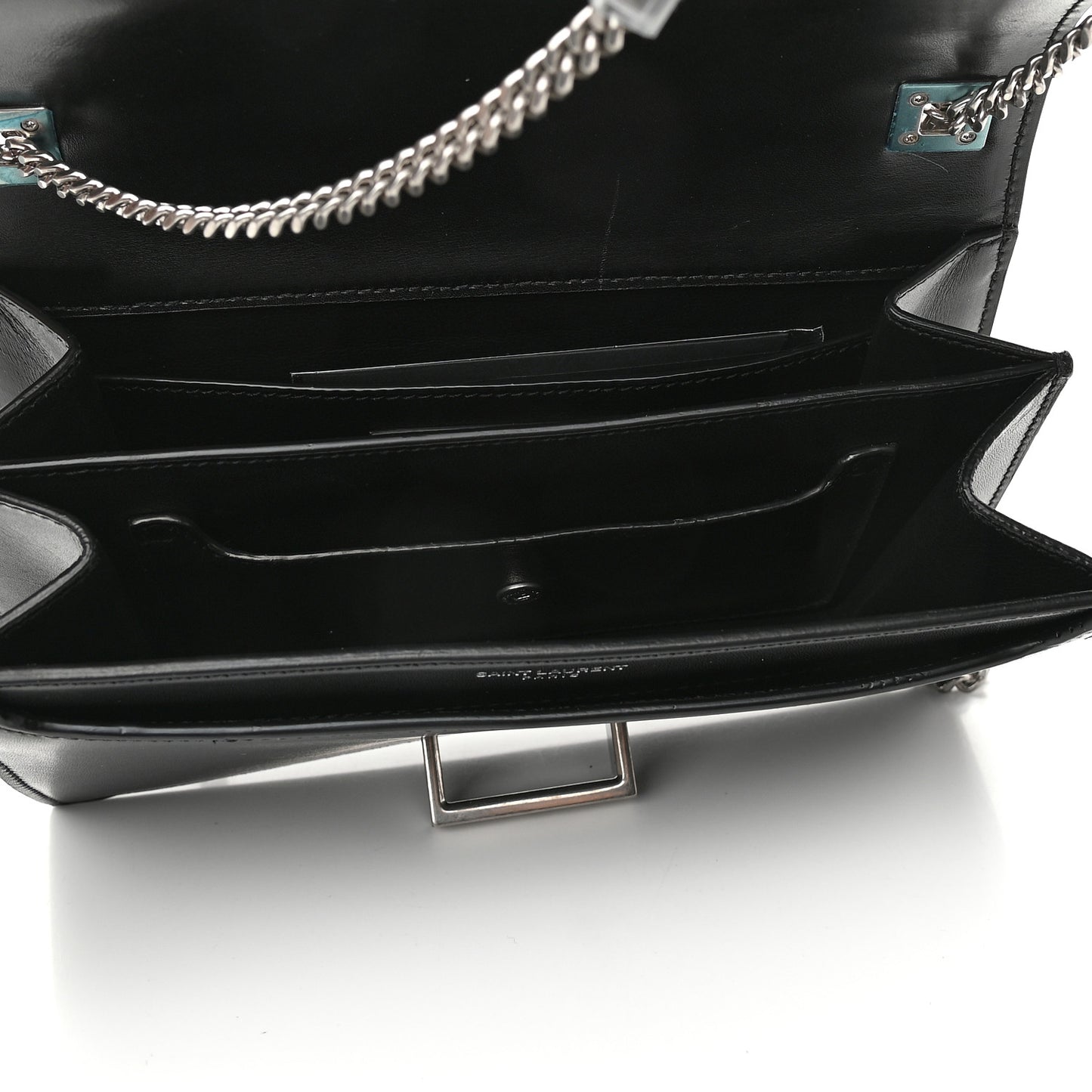 Calfskin Metropolis Chain Shoulder Bag Black