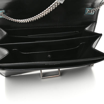 Saint Laurent Calfskin Metropolis Chain Shoulder Bag Black 5 of 9