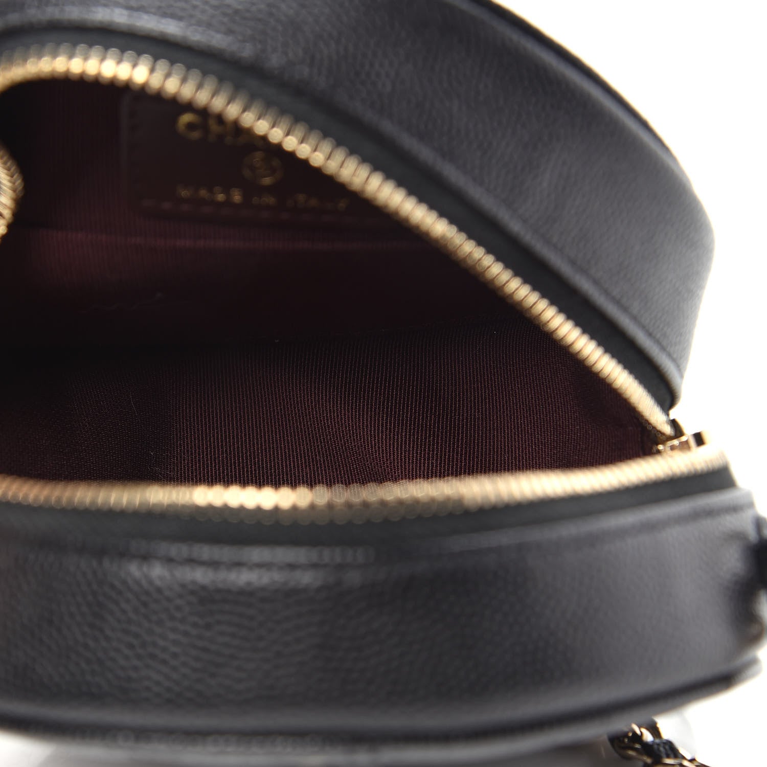 Chanel Caviar Quilted Round Clutch With Chain Black 5 of 10