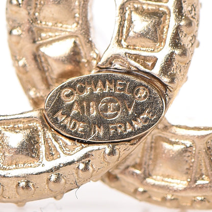 Chanel Crystal CC Earrings Gold 3 of 5