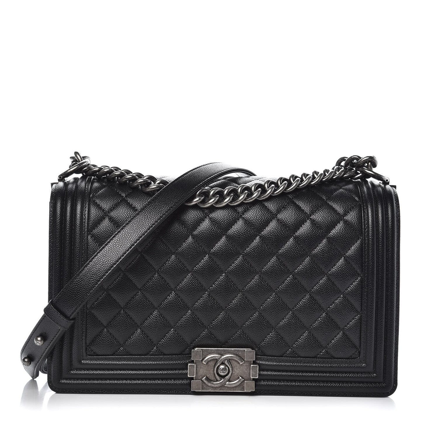 Caviar Quilted New Medium Boy Flap Black