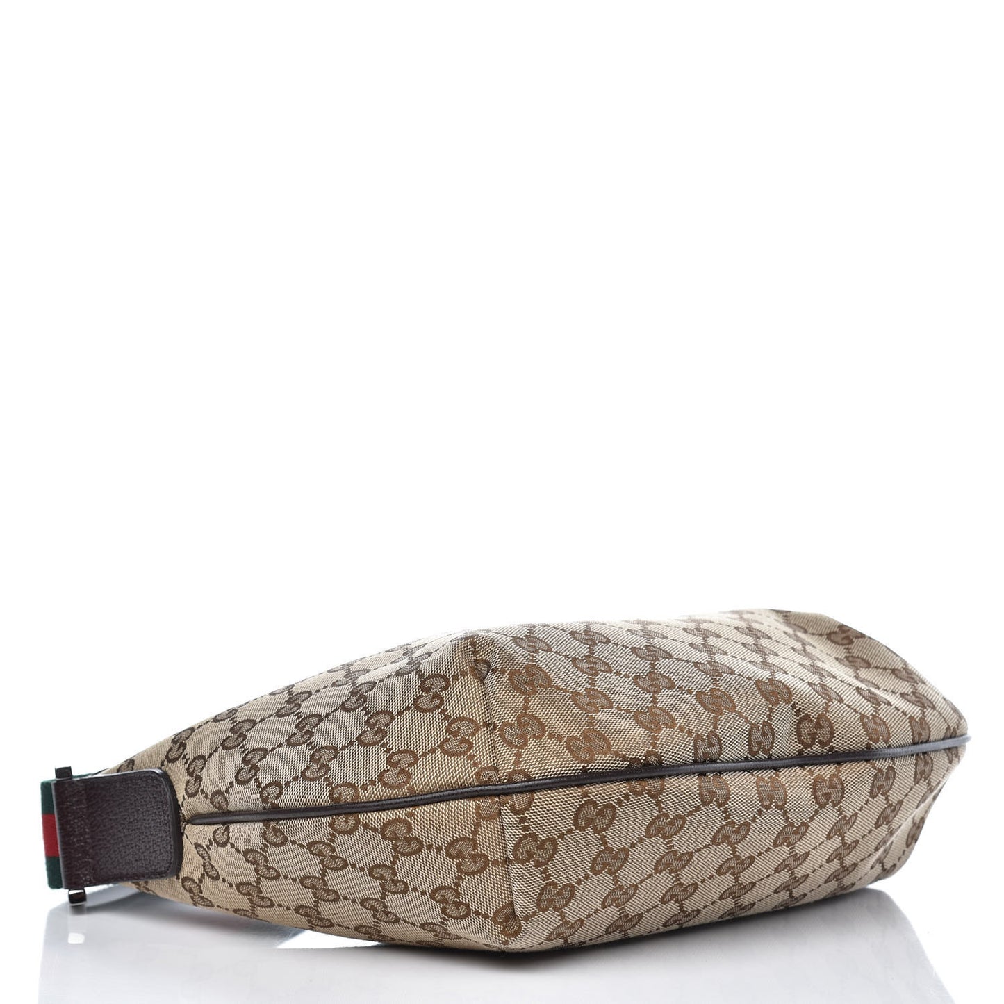 Monogram Web Medium Half Moon Hobo Dark Brown