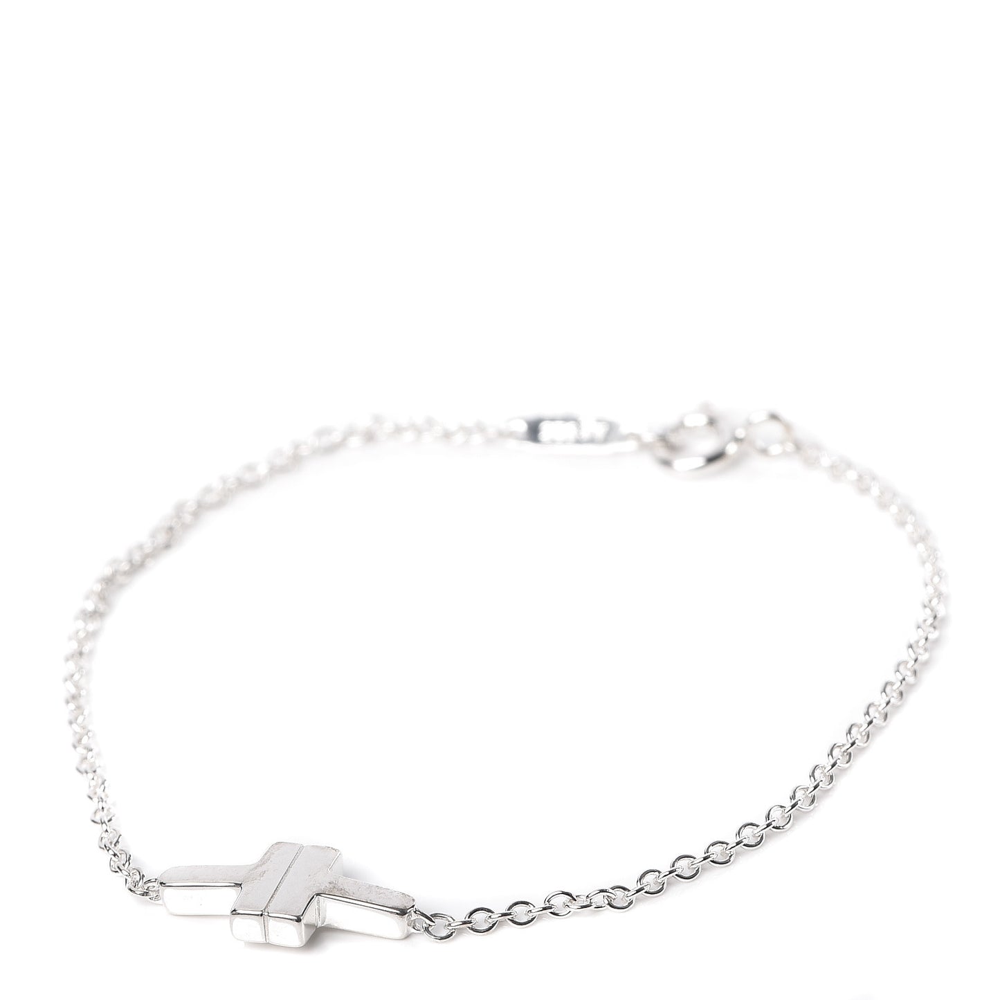 Sterling Silver T Two Single Chain Bracelet