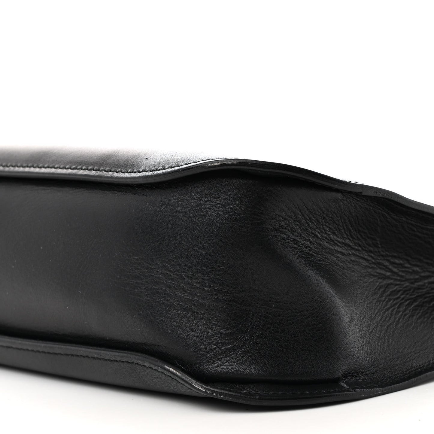 Calfskin Logo Hobo Bag Black