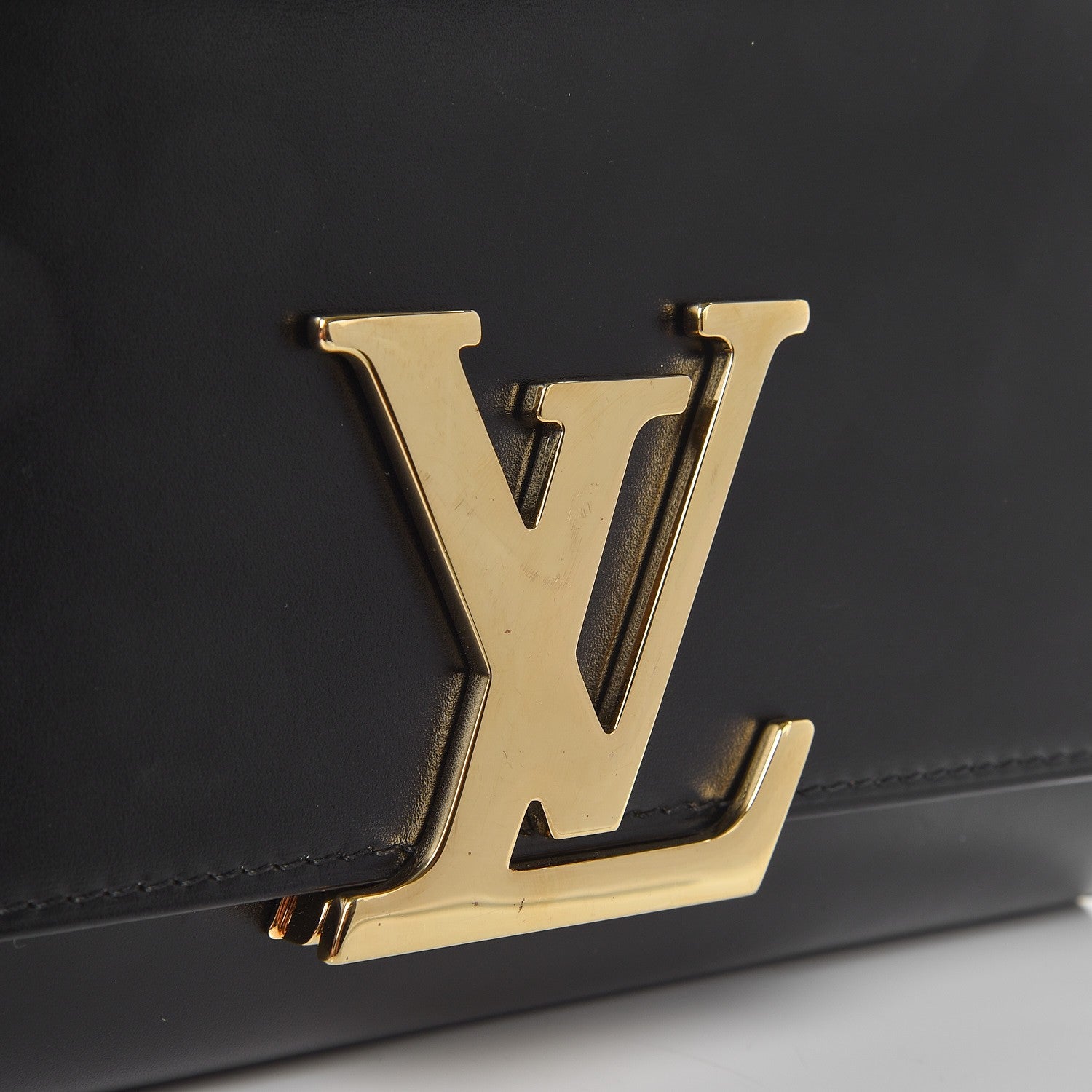 Louis Vuitton Calfskin Chain Louise MM Black 8 of 8