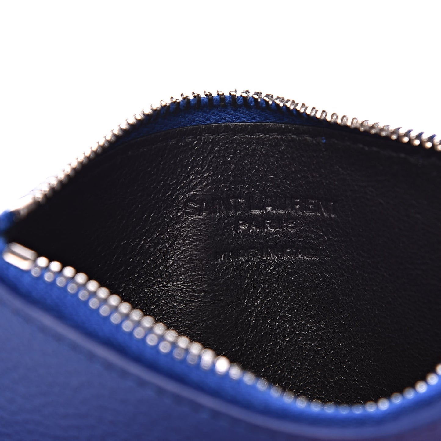 Grained Calfskin 5 Fragments Zip Pouch Card Holder Deep Marjorelle
