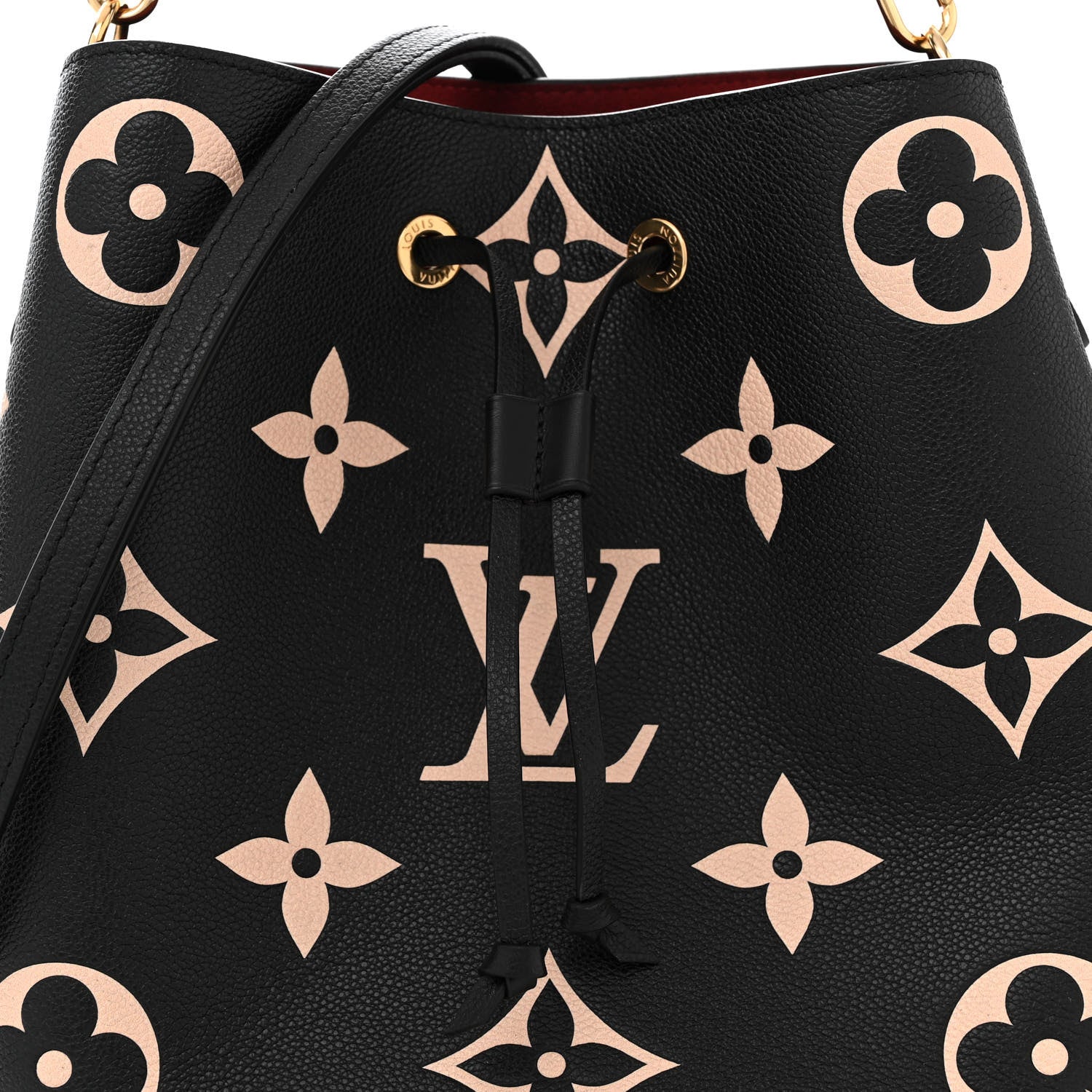 Louis Vuitton Empreinte Monogram Giant Neonoe MM Black Beige 8 of 10