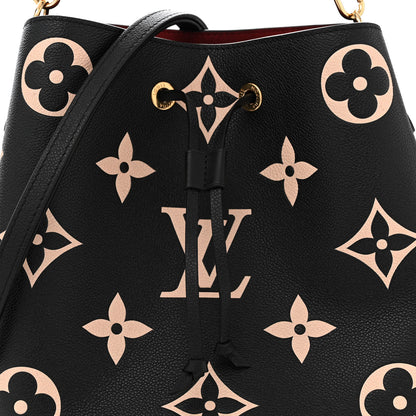 Louis Vuitton Empreinte Monogram Giant Neonoe MM Black Beige 8 of 10