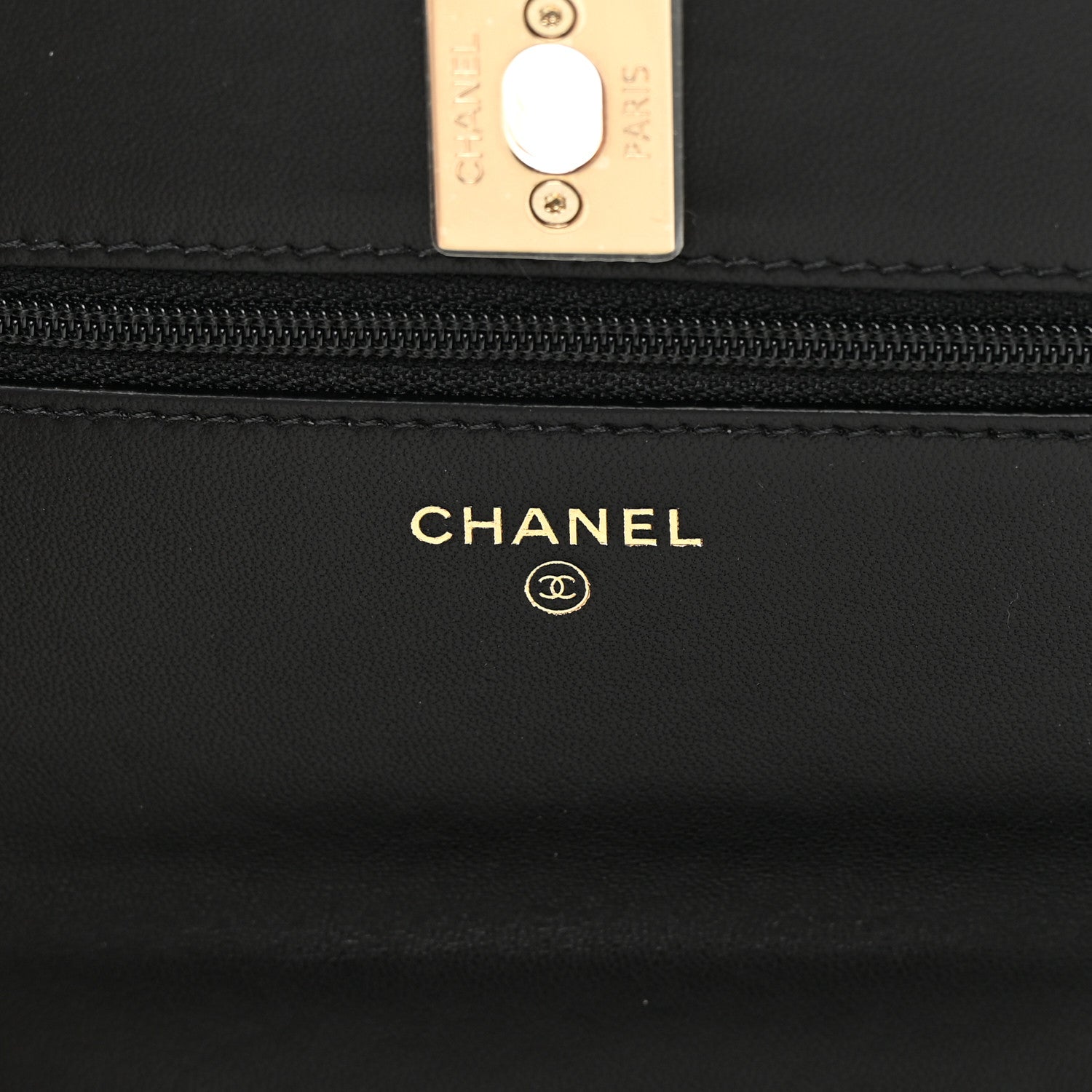 Chanel Lambskin Quilted Trendy CC Wallet On Chain WOC Black 6 of 14