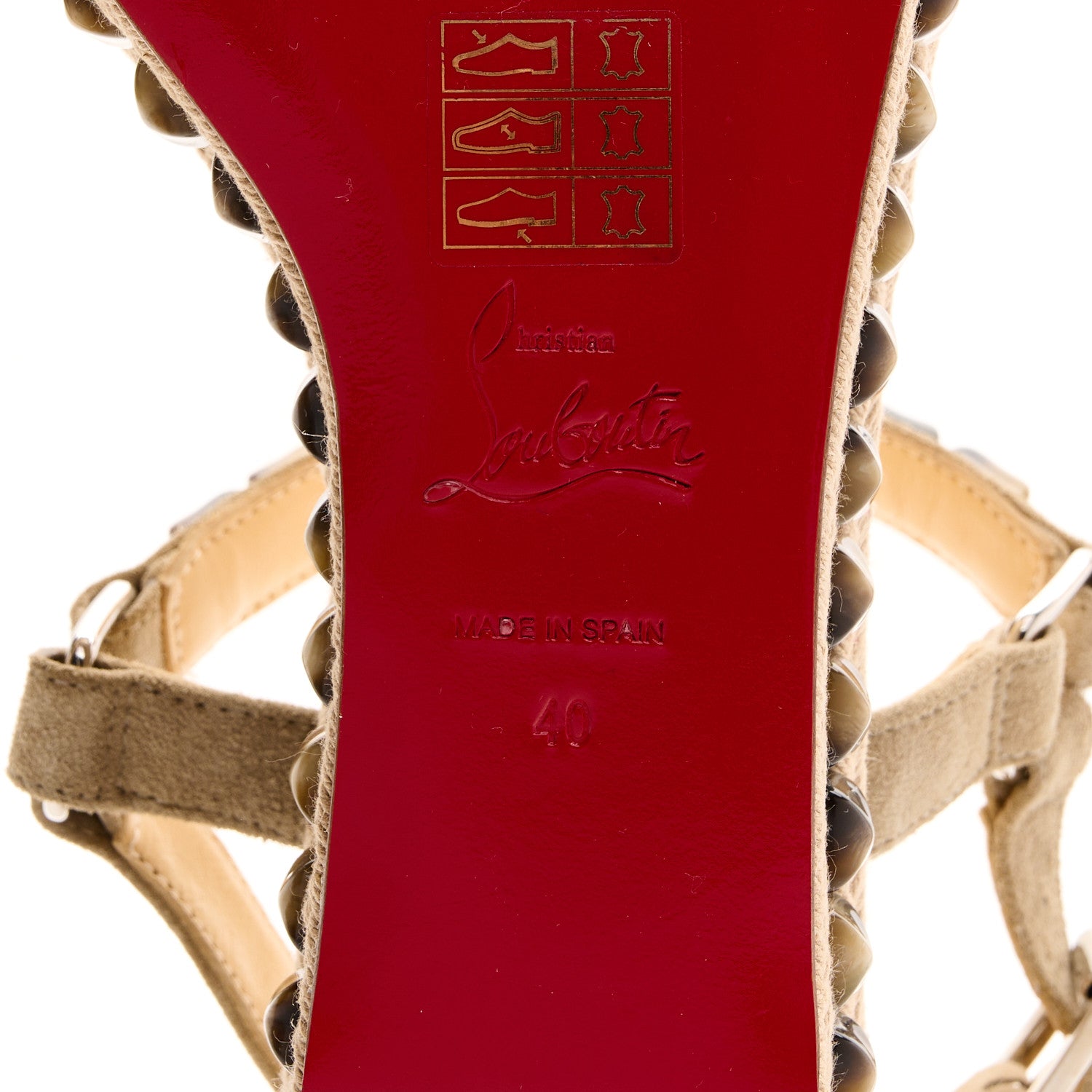 Christian Louboutin Suede Cataclou 60 Platform Sandals 40 Sable 7 of 8