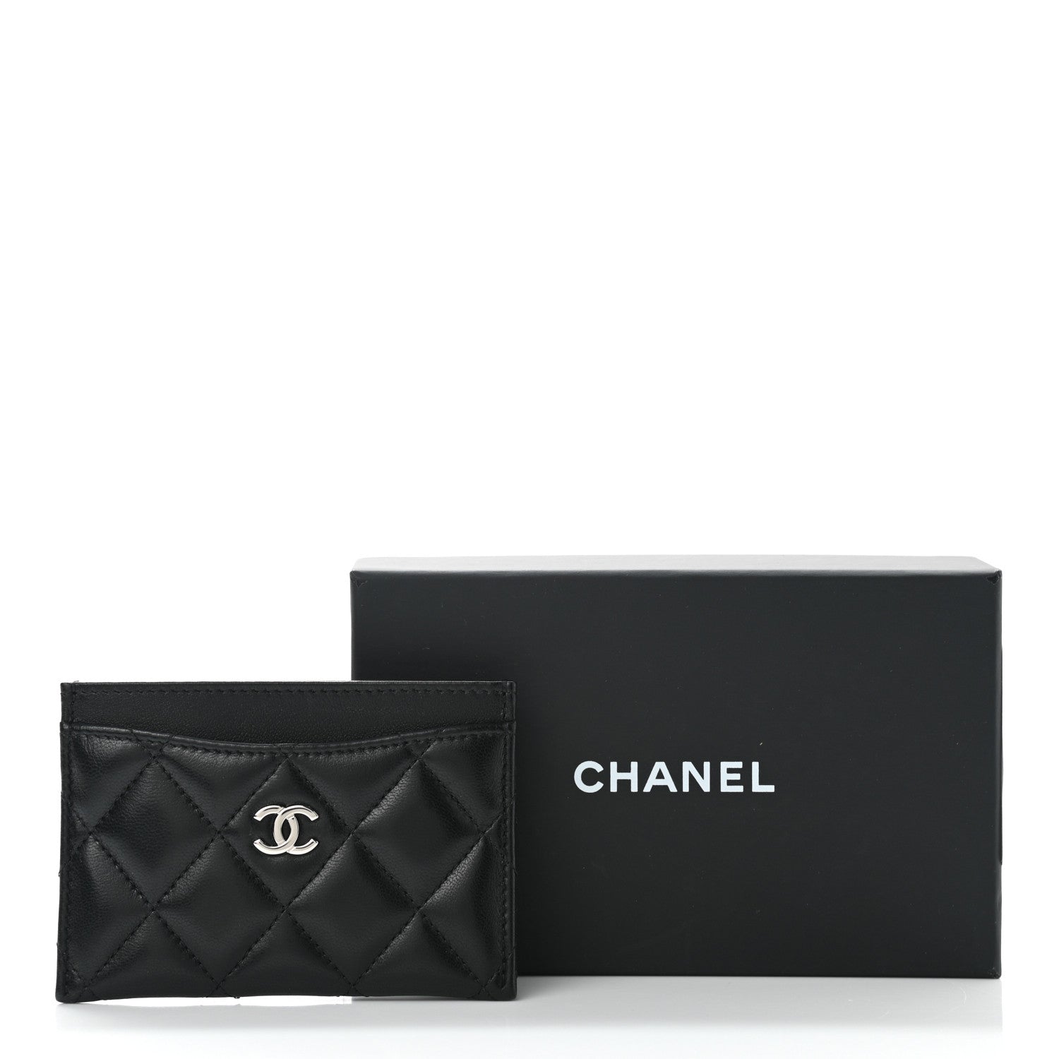 Chanel Lambskin Quilted Card Holder Black 9 of 9