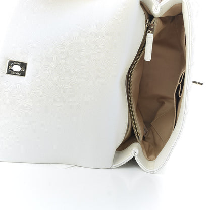Chanel Iridescent Caviar Quilted Small Coco Handle Flap White 5 of 11