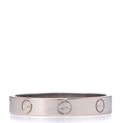 Cartier 18K White Gold 3.5mm LOVE Wedding Band Ring 61 9.5 5 of 10