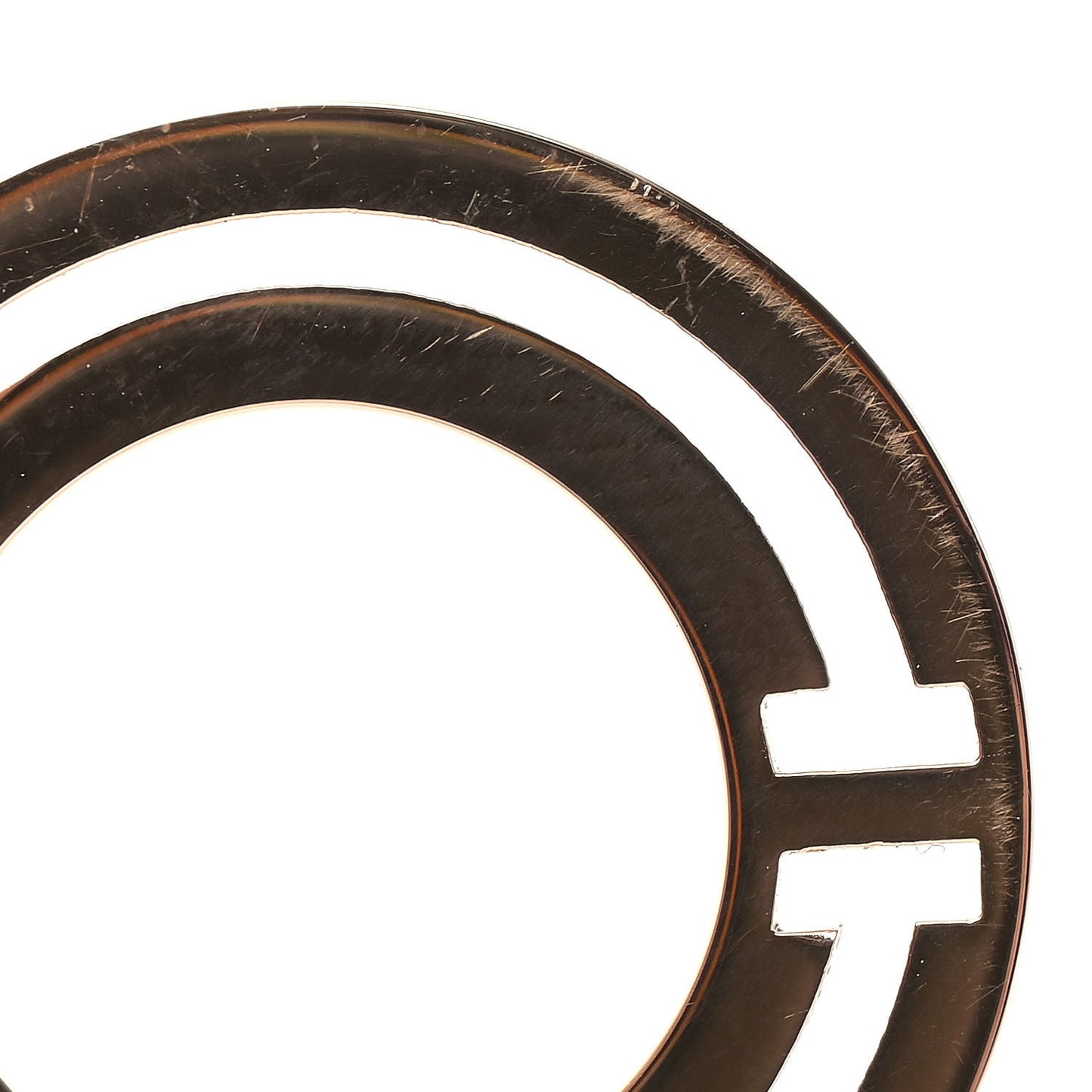 18K Rose Gold T Circle Pendant Necklace